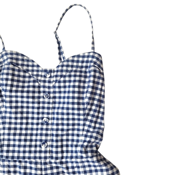 Abercrombie & Fitch Gingham Romper Small - Picture 4 of 5